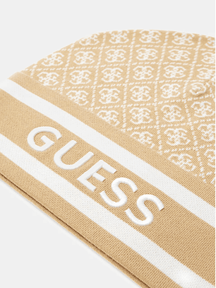 Gorro SEVYN Logo Bege - Guess 