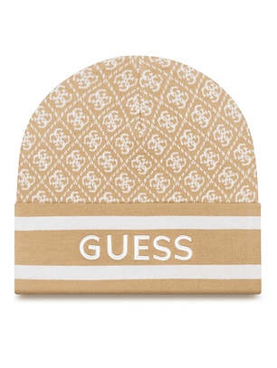 Gorro SEVYN Logo Bege - Guess 