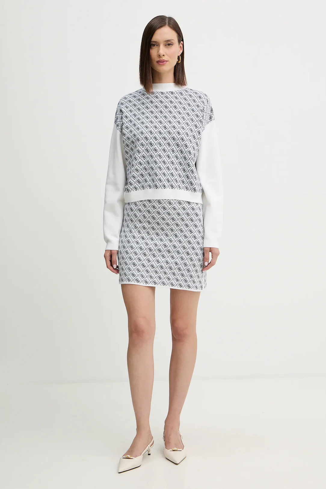 Saia AUBREY de Malha Logo Azul - Guess  2