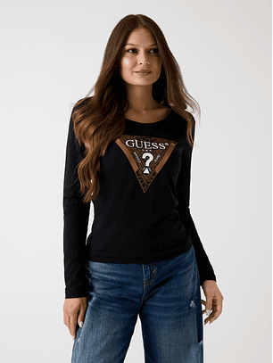 Camisola LEO Manga Comprida Triângulo - Guess