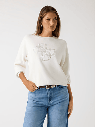 Camisola SYLVIE de Malha Branco - Guess