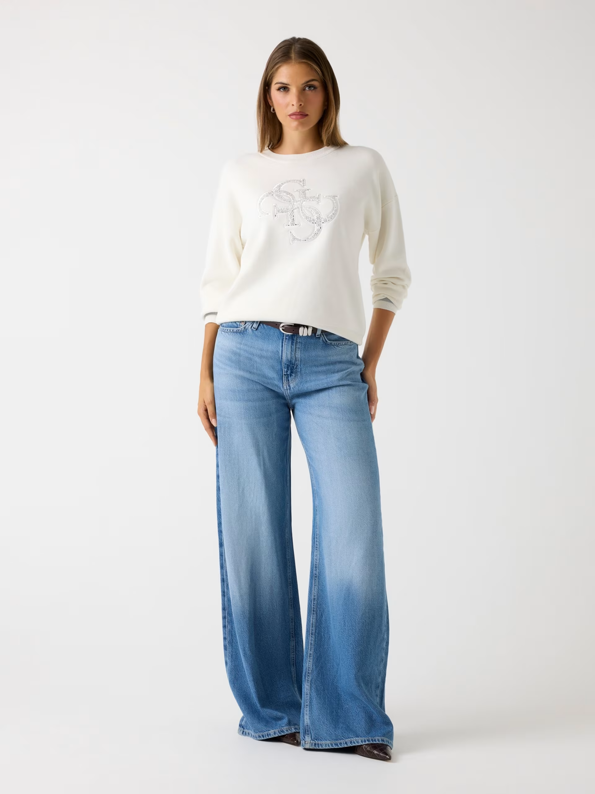 Camisola SYLVIE de Malha Branco - Guess 3