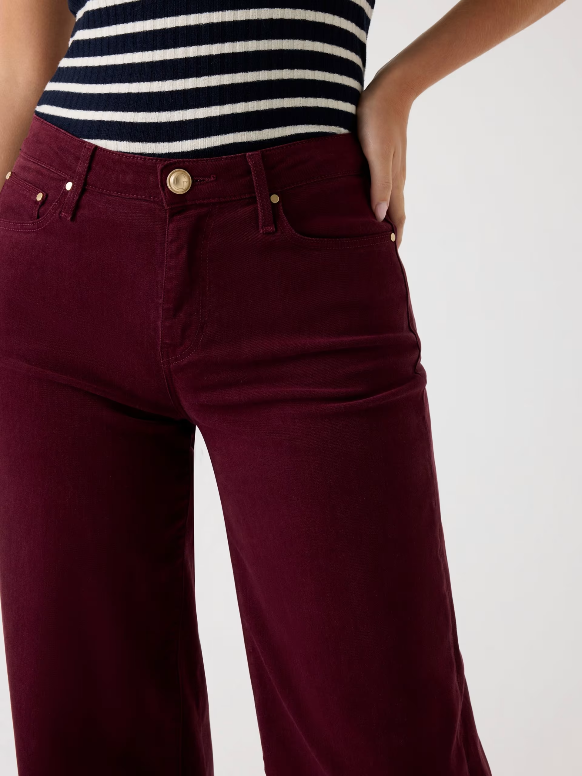 Calças de ganga Sexy Palazzo Bordeaux - Guess  4