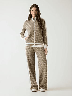 Casaco Desportivo RHOMBUS Logo Taupe - Guess