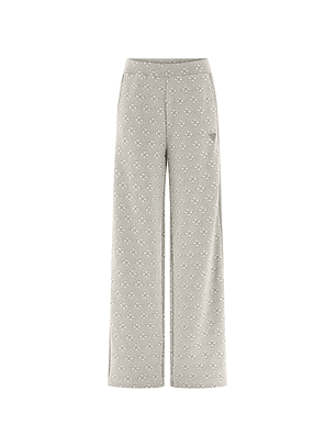 Calças Wide Leg RHOMBUS Logo Branco - Guess 
