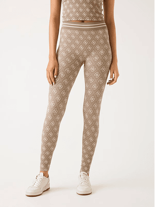 Leggings RHOMBUS Logo Taupe - Guess 