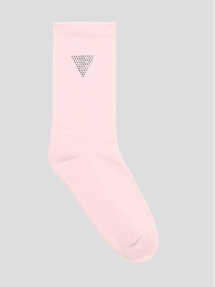 Meia Triângulo em Strass Rosa - Guess 