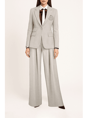 Calças Largas com Pinças Cinza - SAHOCO