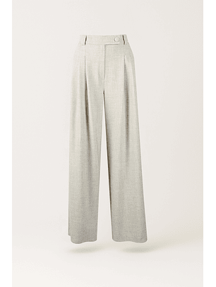 Calças Largas com Pinças Cinza - SAHOCO