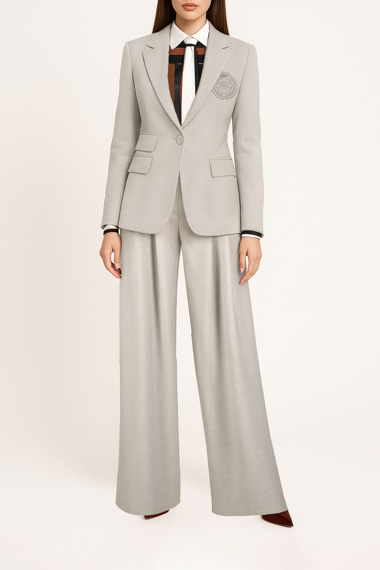 Blazer Alfaiataria com emblema SH Cinza - SAHOCO  3