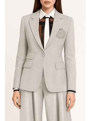 Blazer Alfaiataria com emblema SH Cinza - SAHOCO 