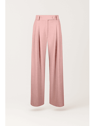 Calças Largas com Pinças Rosa - SAHOCO