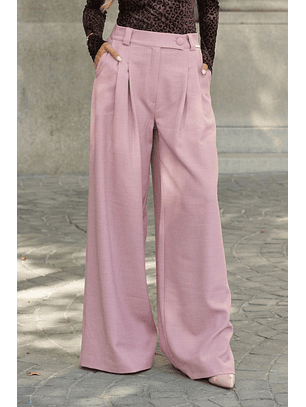 Calças Largas com Pinças Rosa - SAHOCO