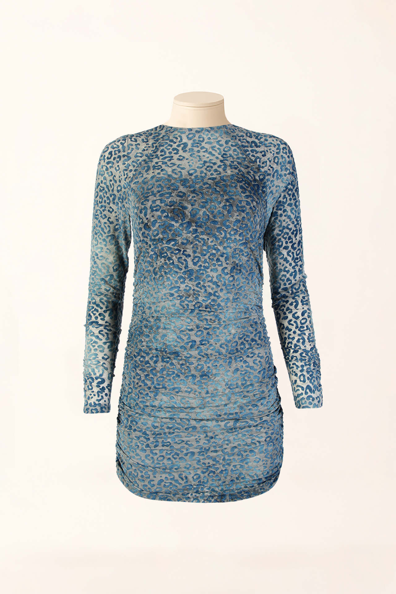 Vestido Justo Animal Print Azul - SAHOCO   2