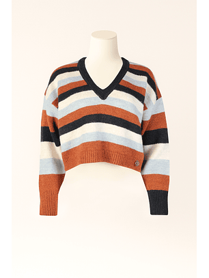 Camisola de Malha Riscas Telha - SAHOCO 