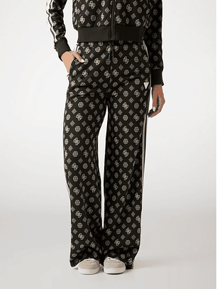 Calças Largas Logo Peony Verde - Guess