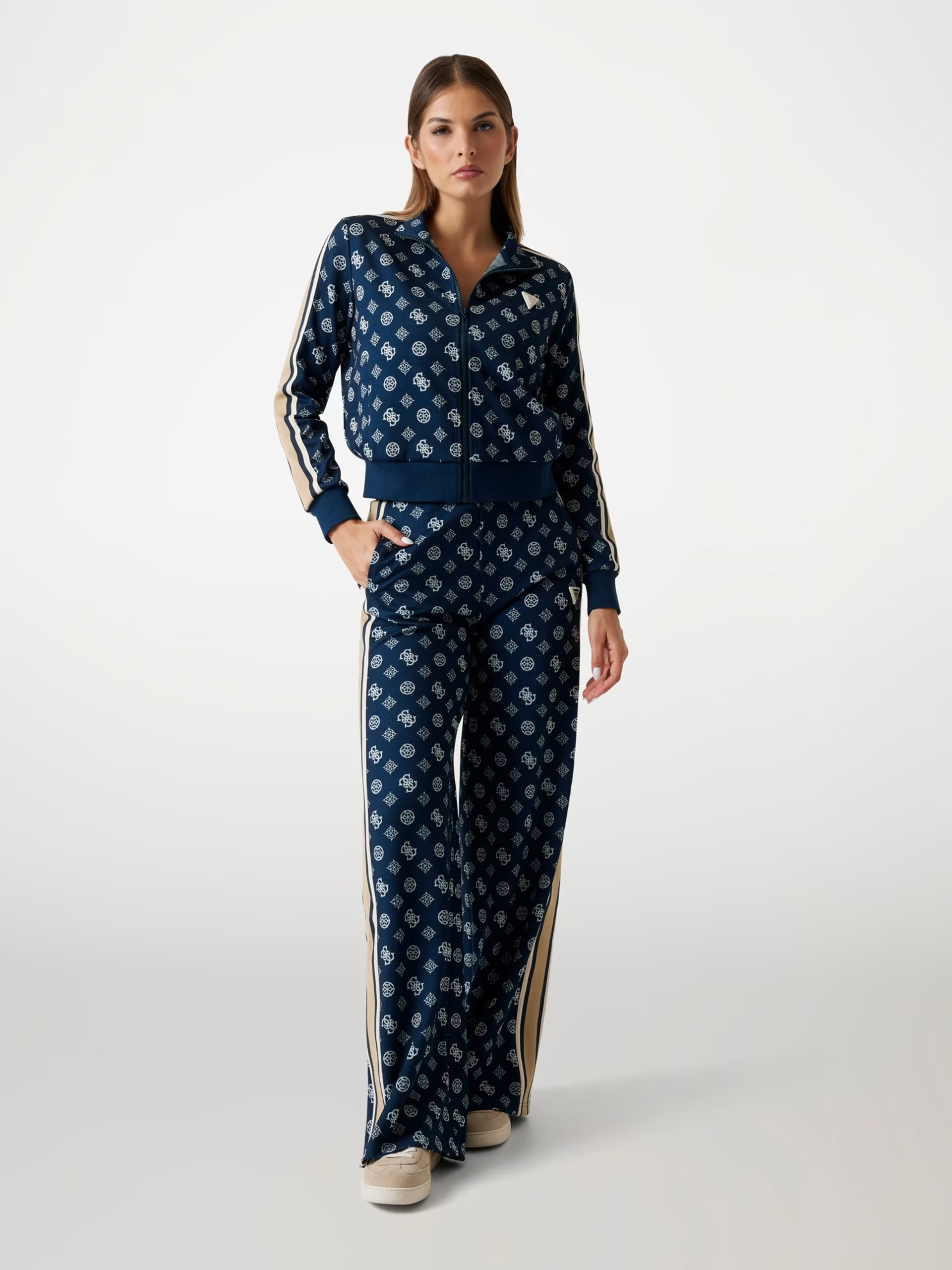 Casaco Desportivo Logo Peony Azul - Guess  3