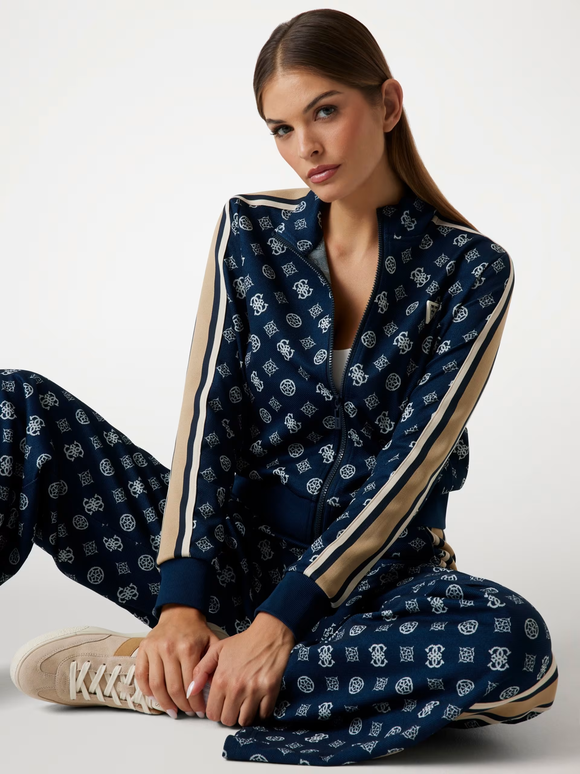 Casaco Desportivo Logo Peony Azul - Guess  4