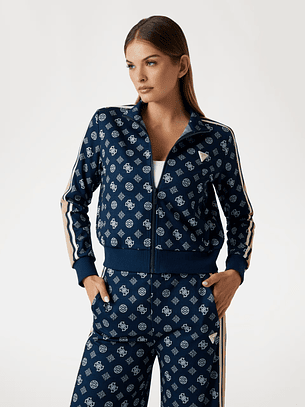 Casaco Desportivo Logo Peony Azul - Guess 