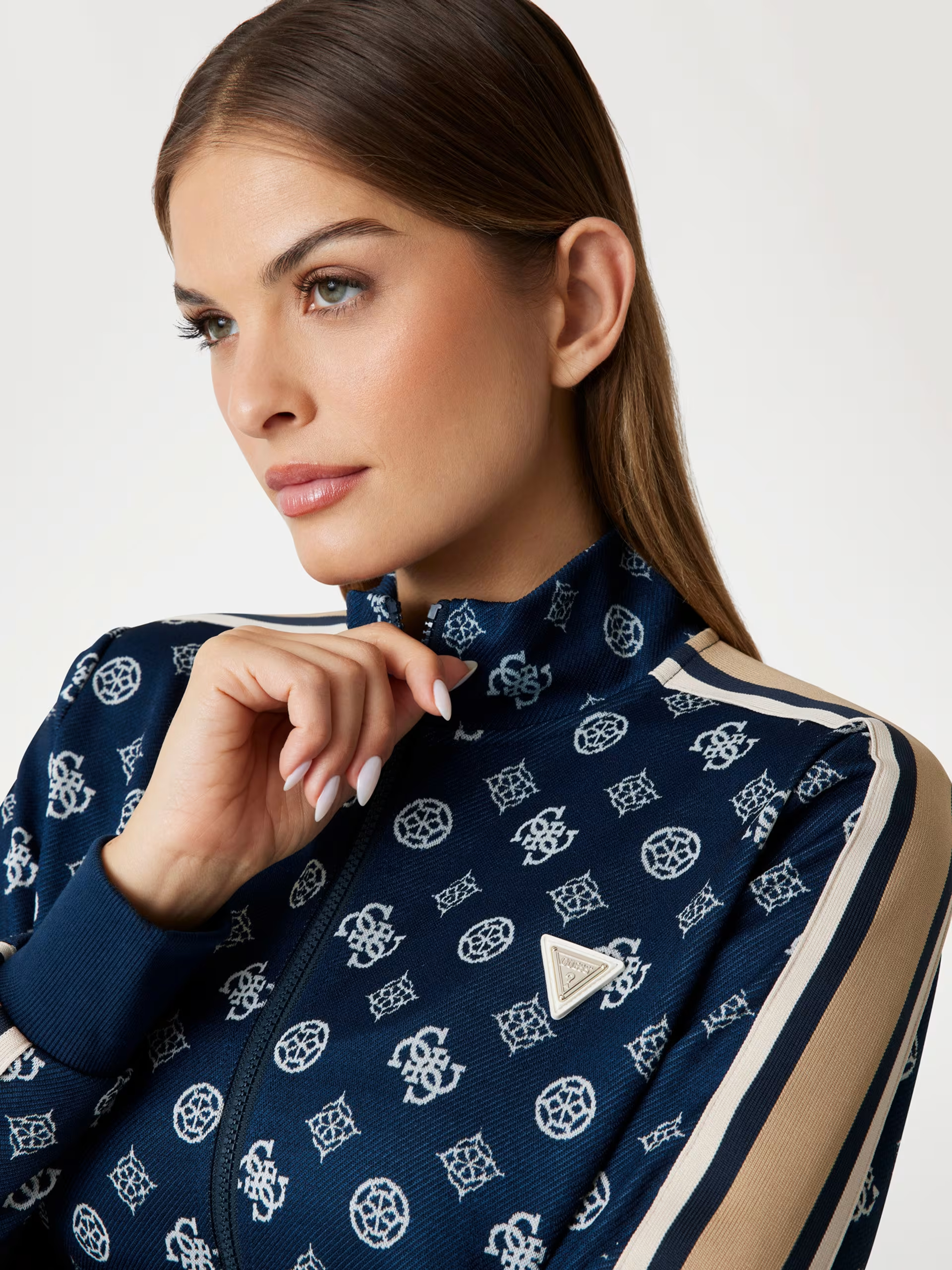 Casaco Desportivo Logo Peony Azul - Guess  5