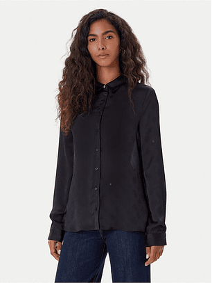 Camisa MARTHE Logo Gravado Preto - Guess