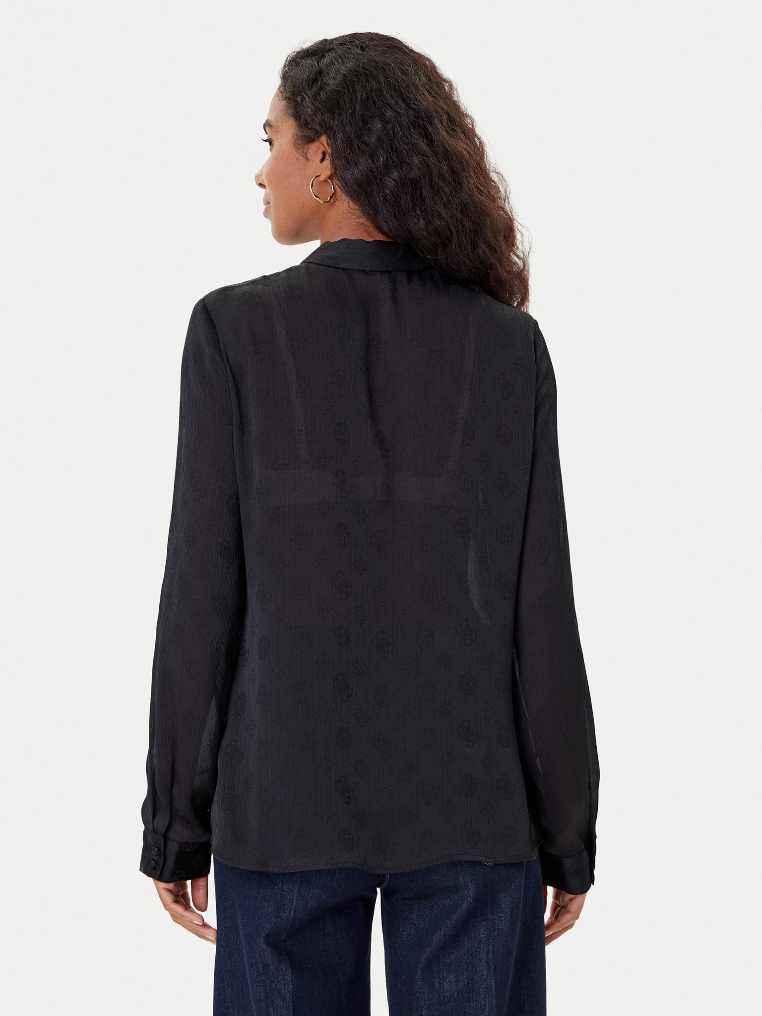 Camisa MARTHE Logo Gravado Preto - Guess 2