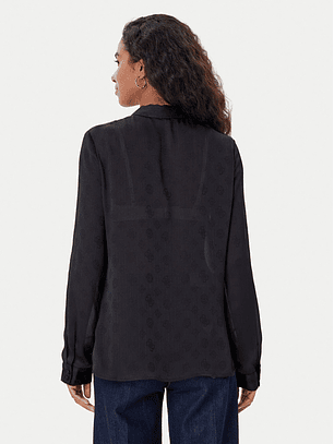 Camisa MARTHE Logo Gravado Preto - Guess