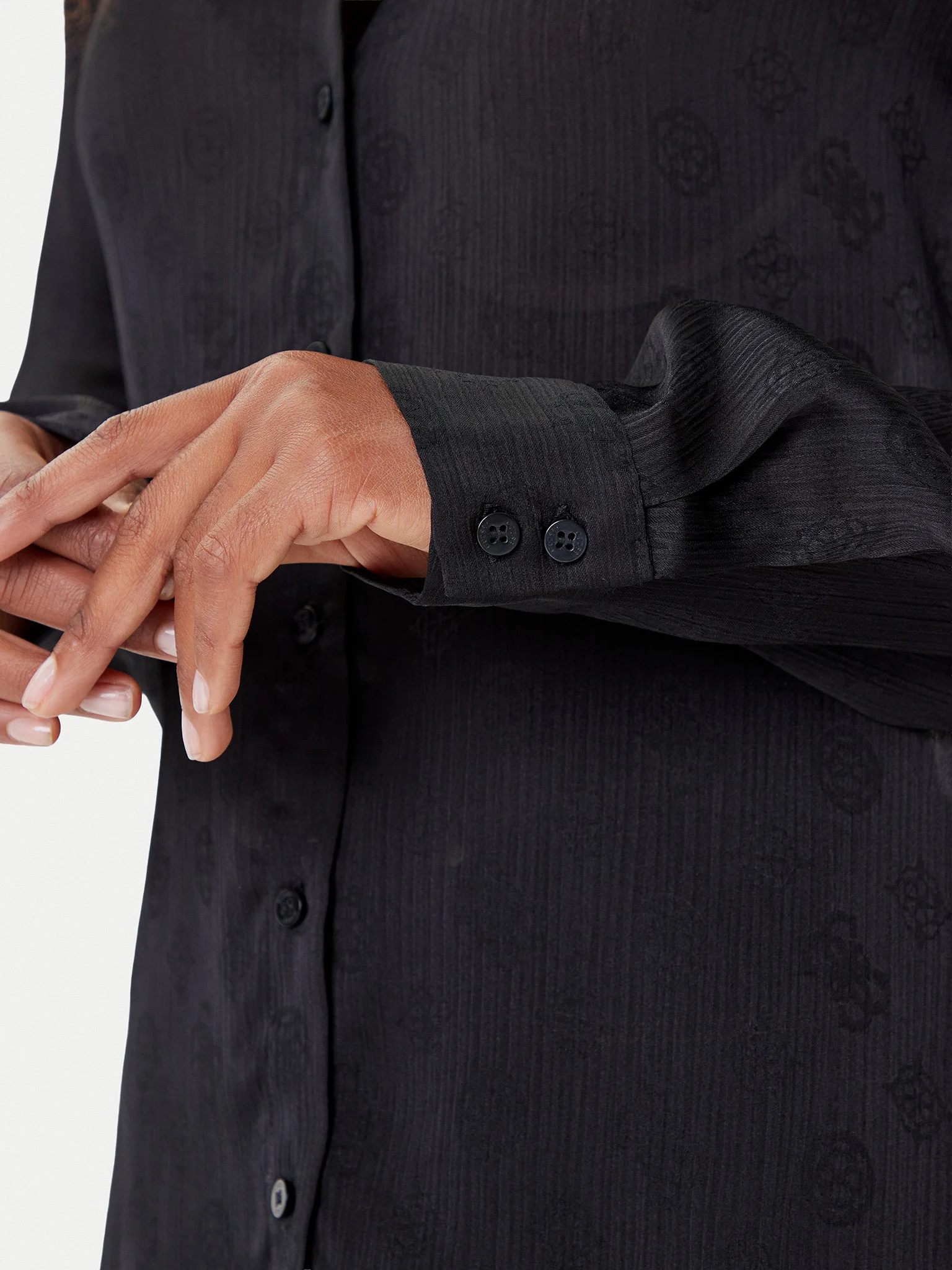 Camisa MARTHE Logo Gravado Preto - Guess 4