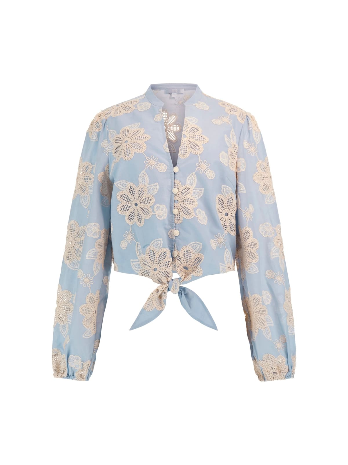 Camisa com Bordados Azul - Guess  5