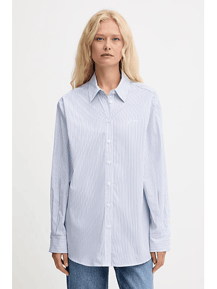 Camisa LAURIANE com Riscas Oversize Azul - Guess 