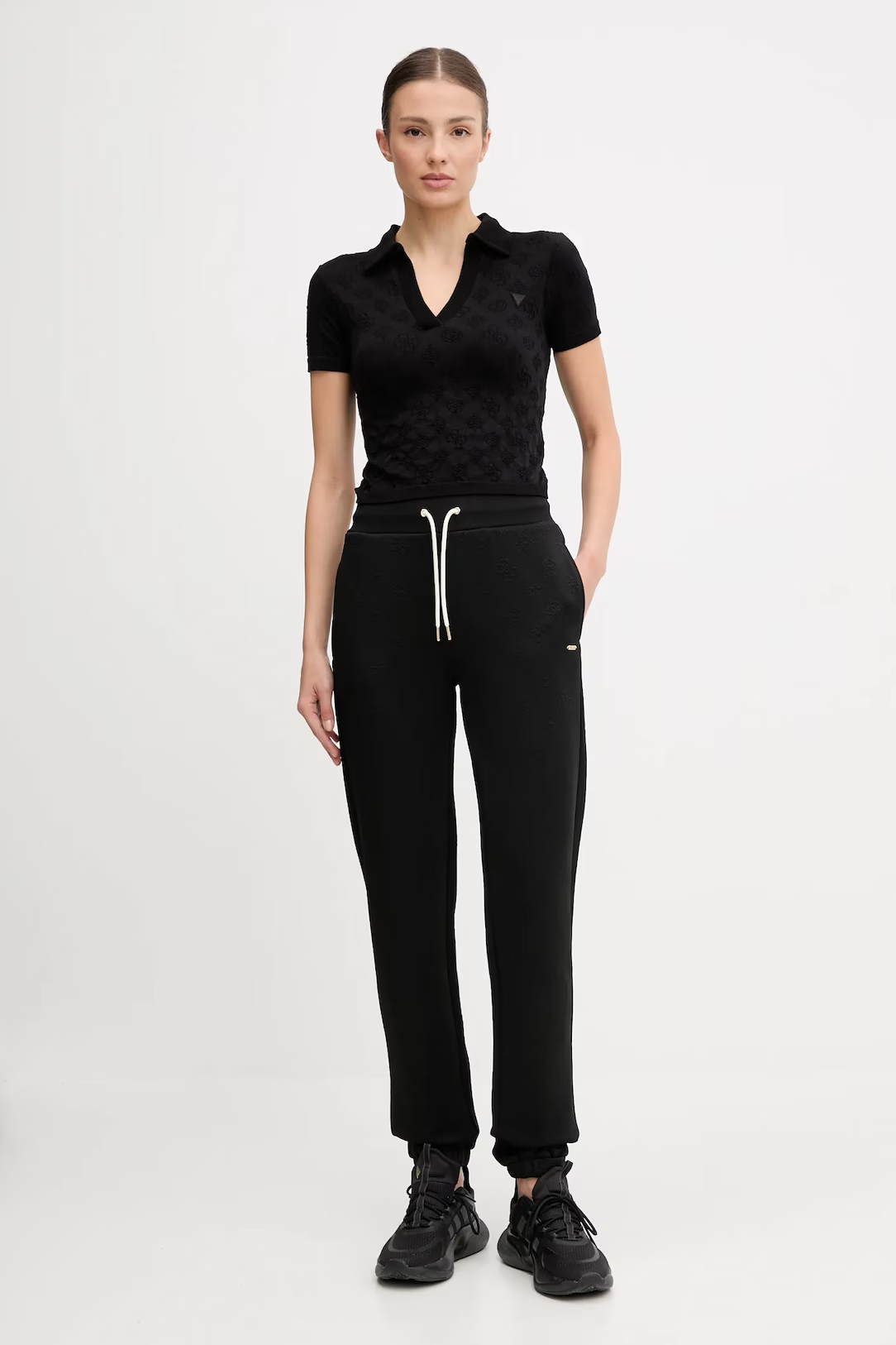 Calças Desportivas Logo Gravado Preto - Guess 3