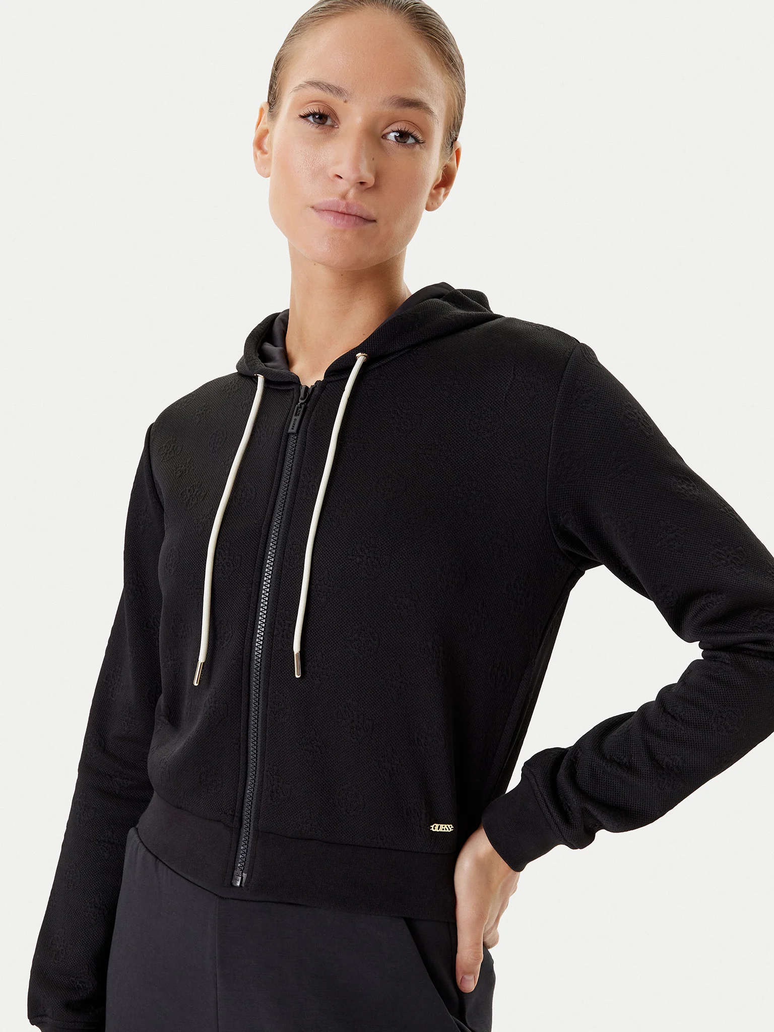 Casaco Curto Desportivos Logo Gravado Preto - Guess  4