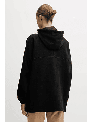 Casaco Comprido Desportivo Logo Gravado Preto - Guess 