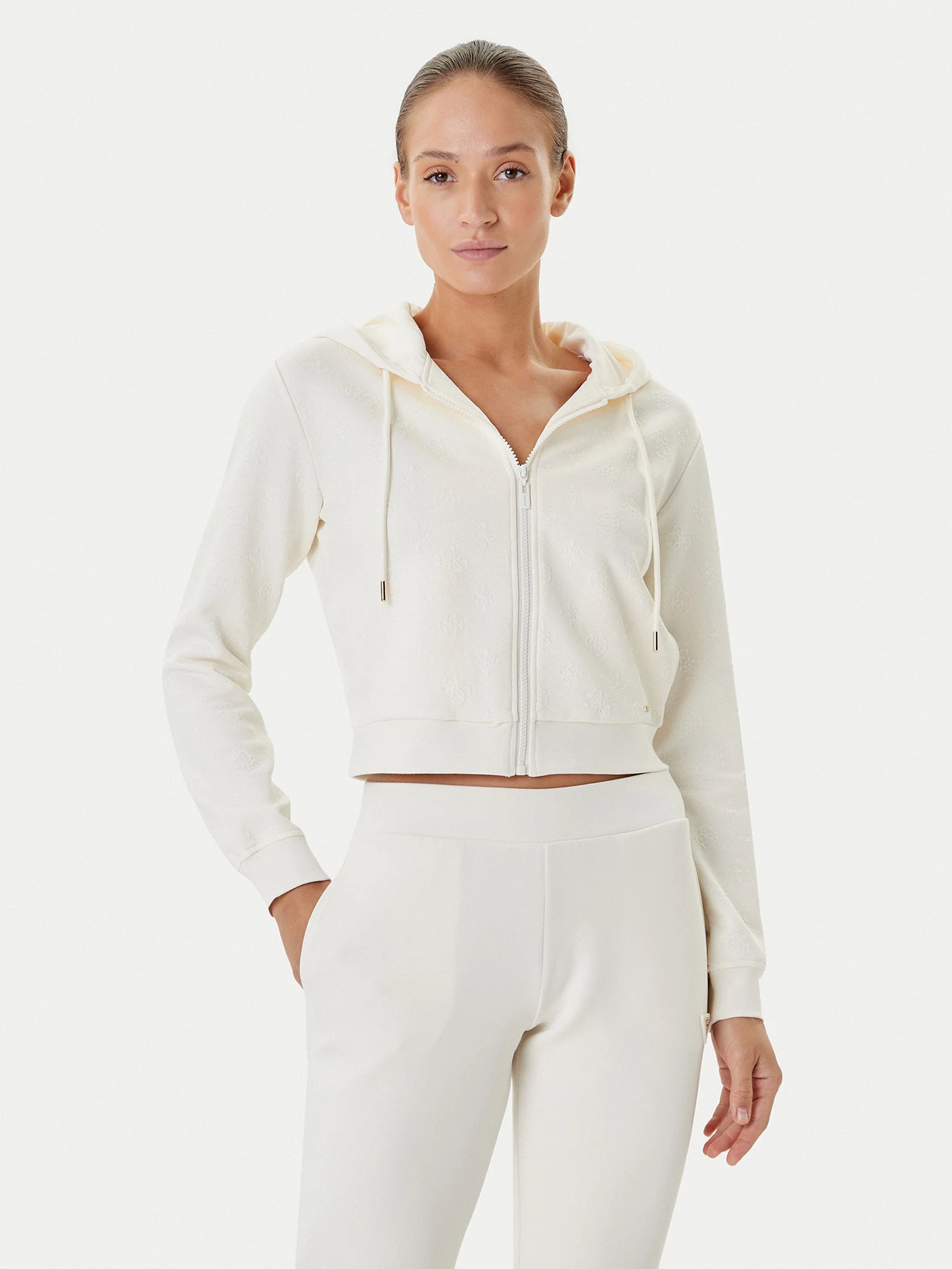 Casaco Curto Desportivos Logo Gravado Branco - Guess  1