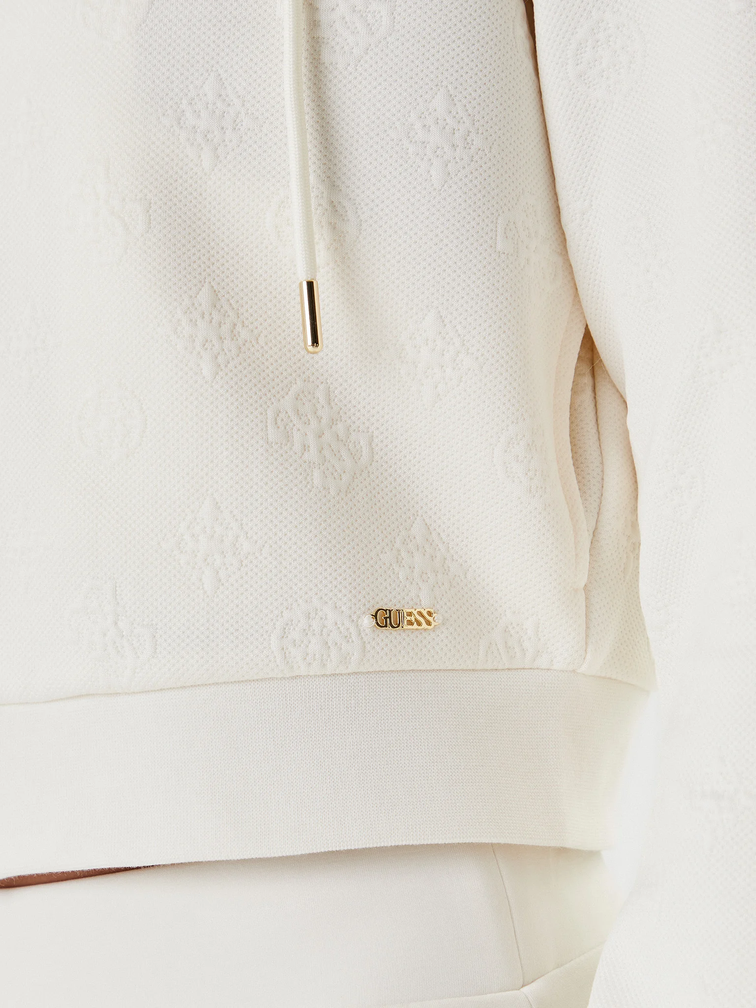 Casaco Curto Desportivos Logo Gravado Branco - Guess  5