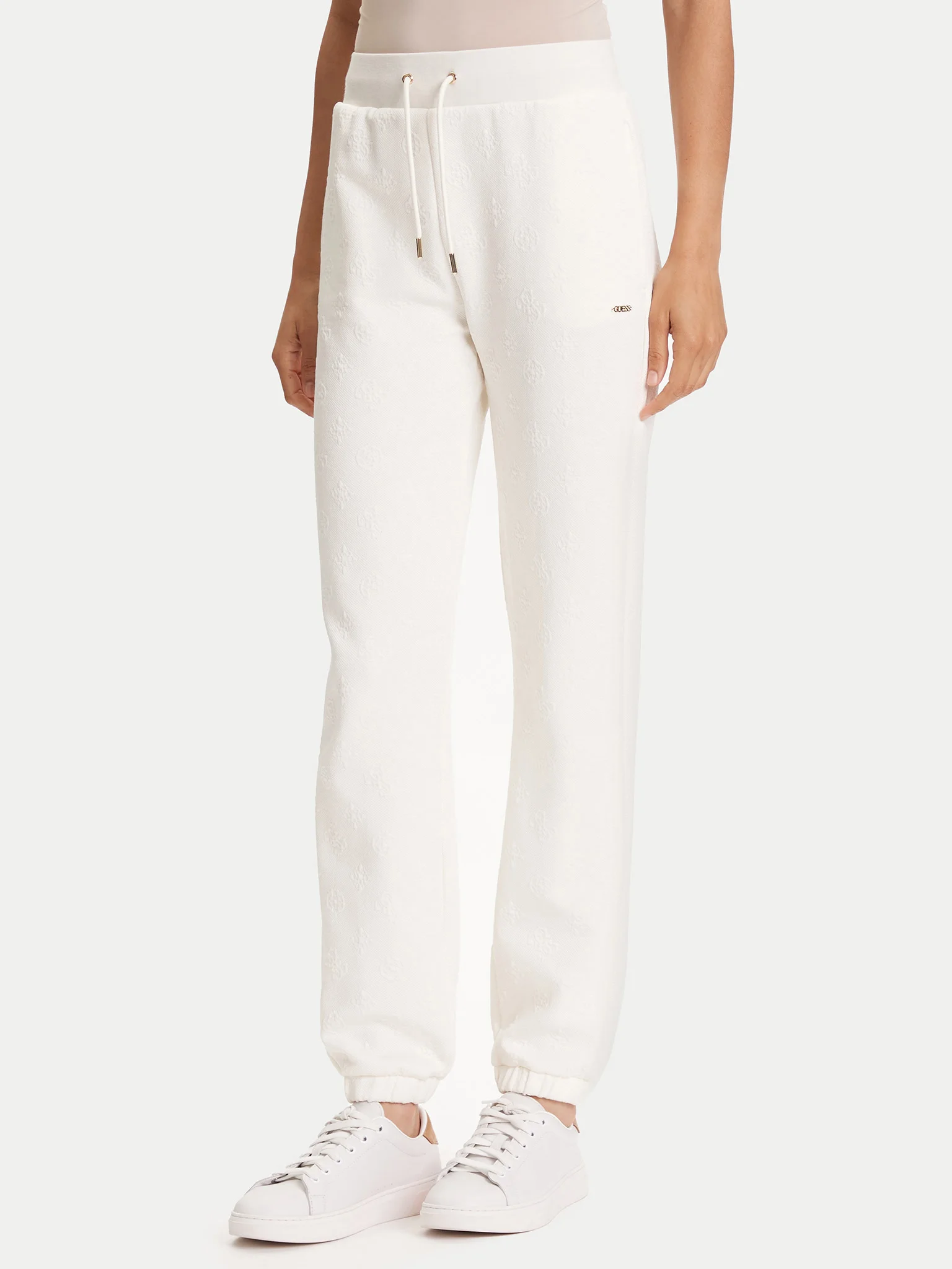 Calças Desportivas Logo Gravado Branco - Guess 1