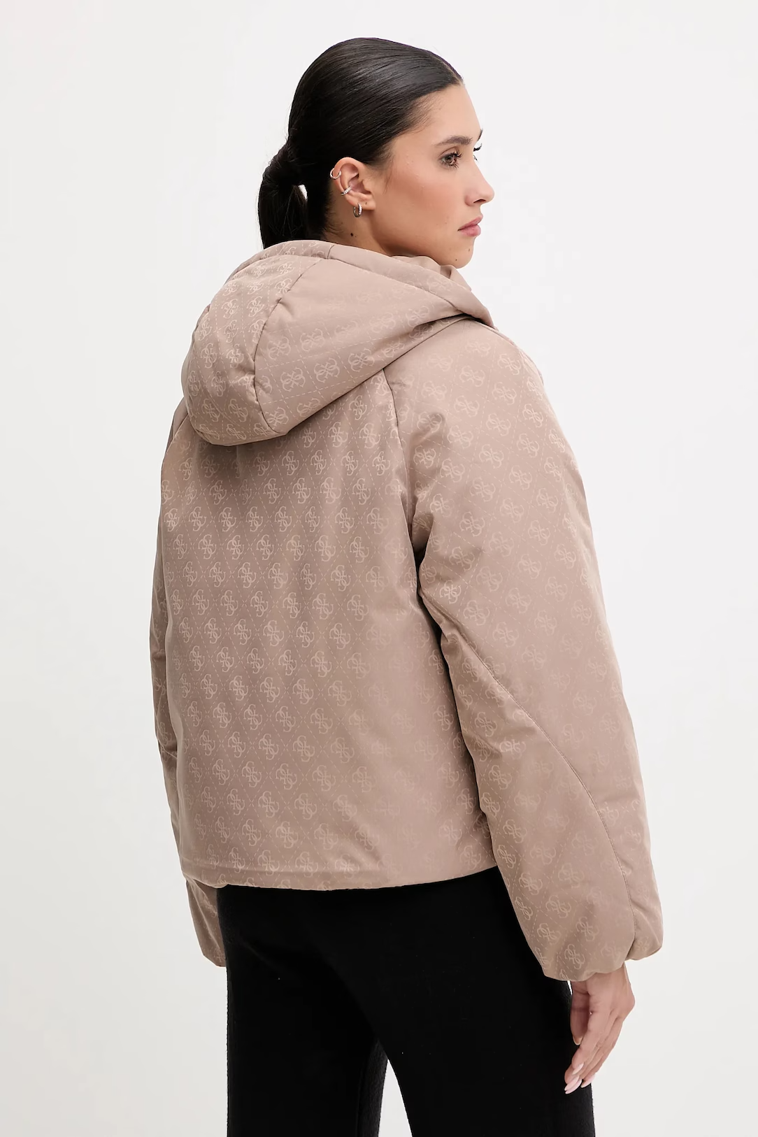 Casaco Puffer Logo Taupe - Guess 2