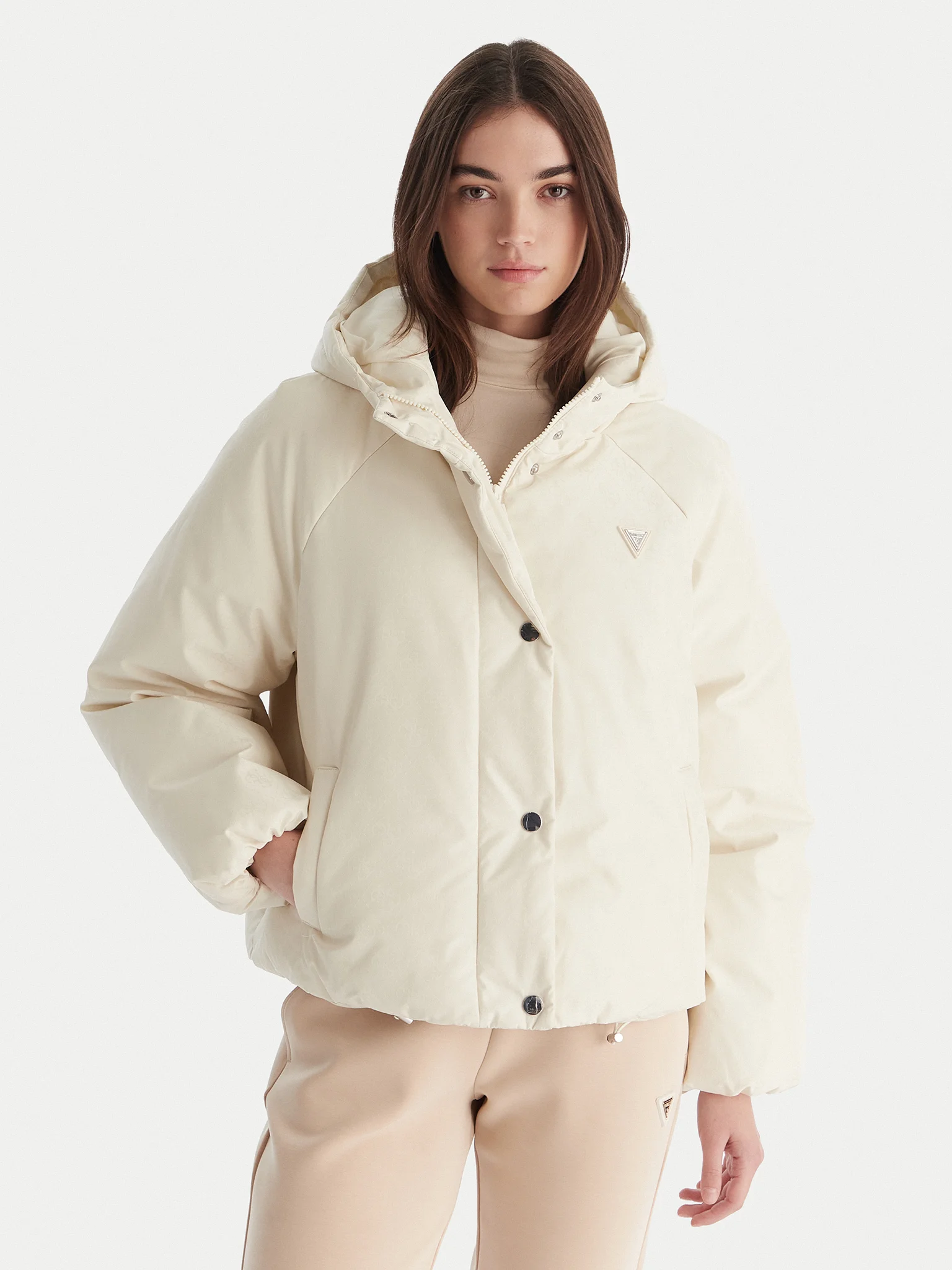 Casaco Puffer Logo Branco - Guess  1