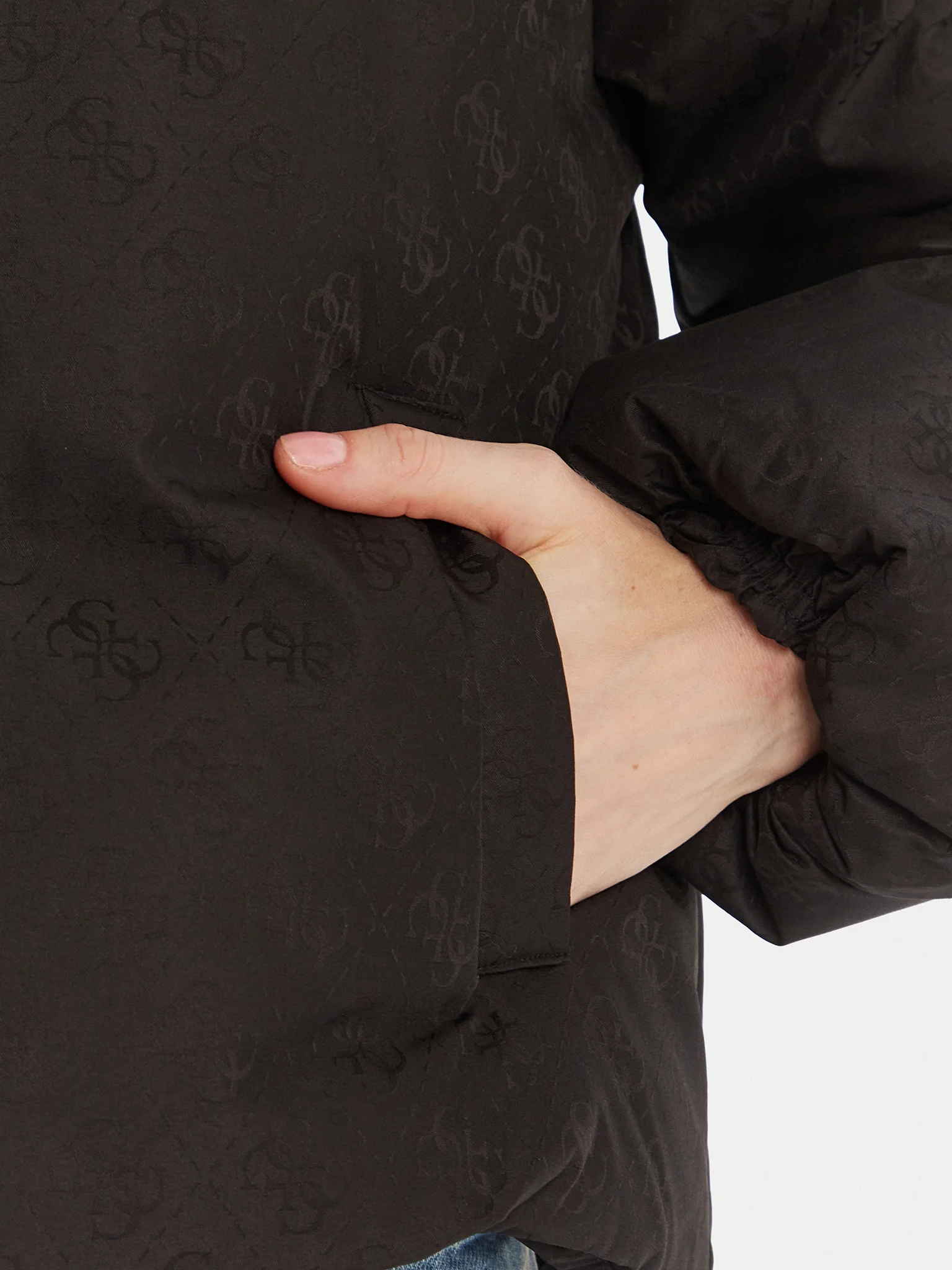 Casaco Puffer Logo Preto - Guess 5