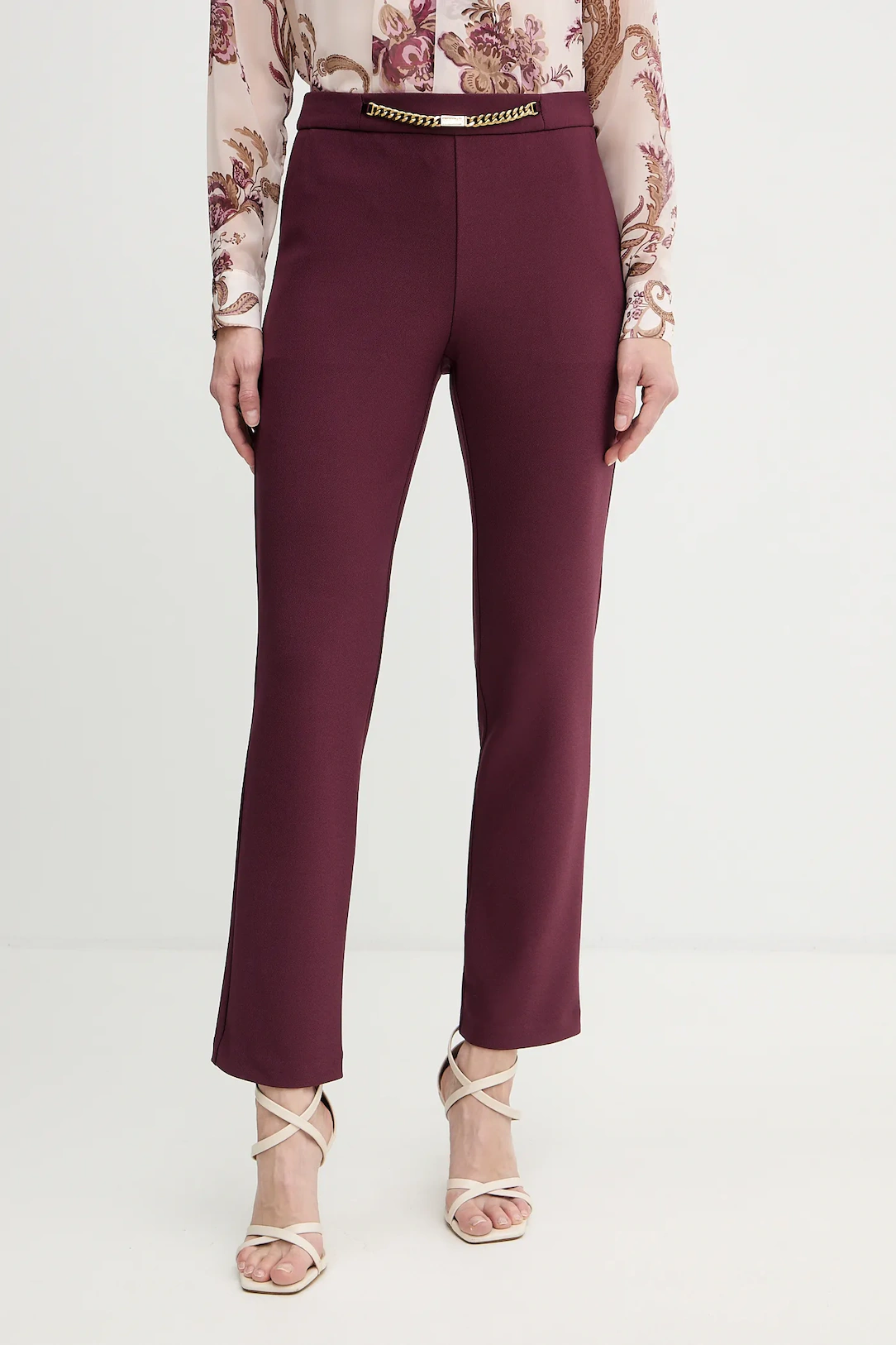 Calças com Corrente Chino Bordeaux - Guess Marciano  1