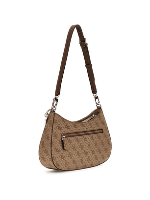 Mala de Ombro Baguette NOELLE II Logo Bege - Guess 