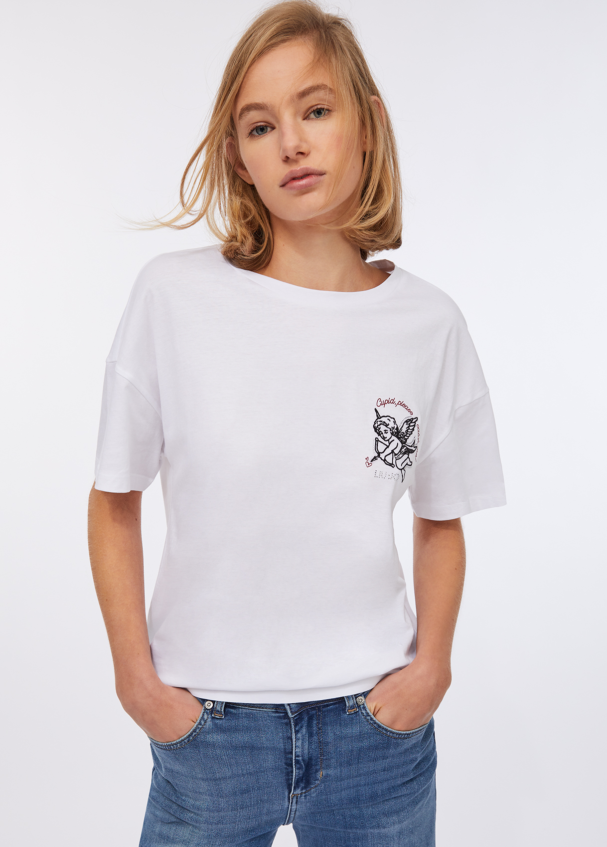 T-shirt Branca Cupid Please Catch Me - LIU JO  1