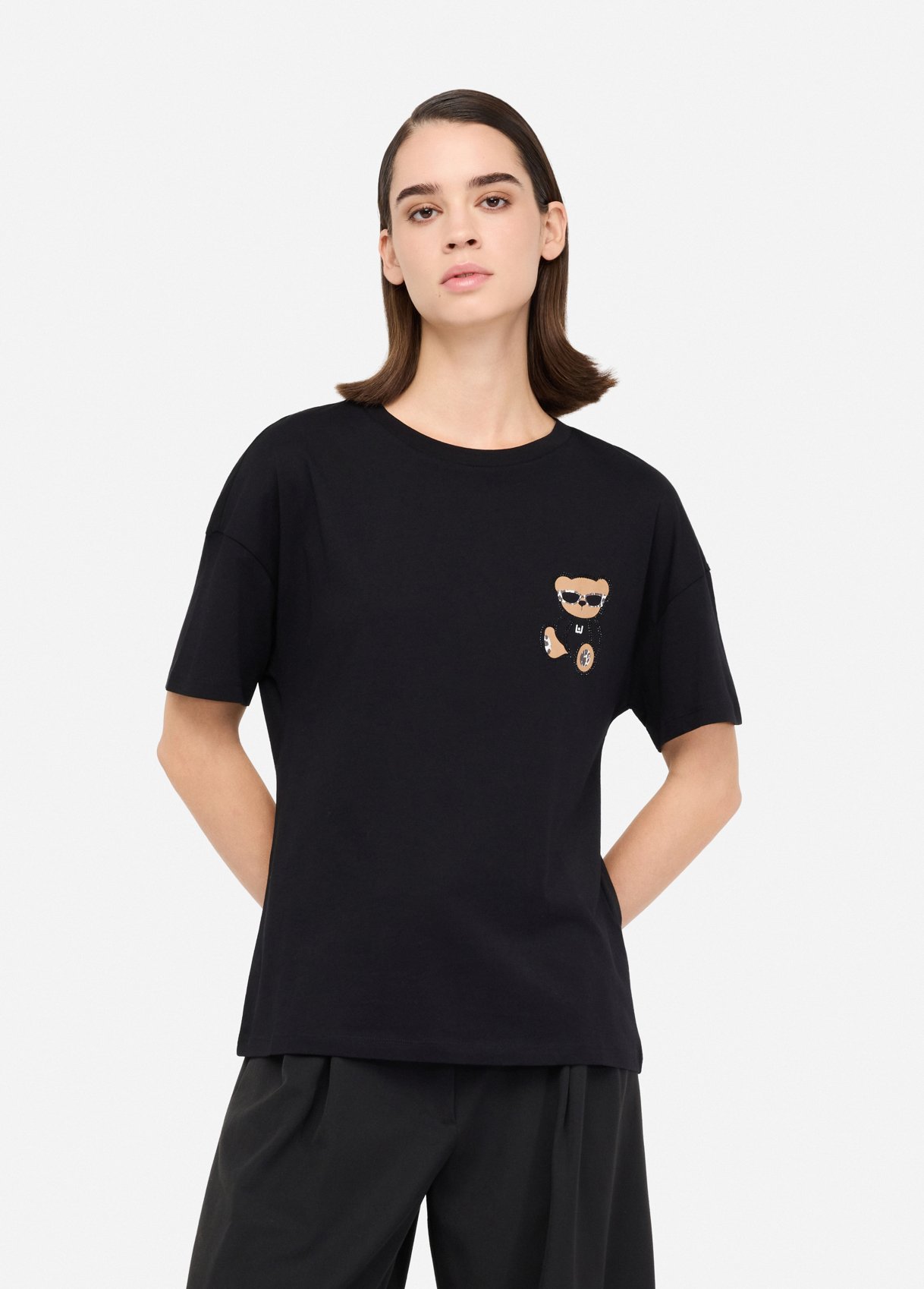 T-shirt Preta Urso - LIU JO  1