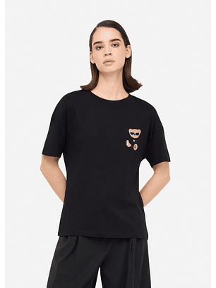 T-shirt Preta Urso - LIU JO 