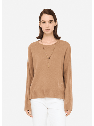 Camisola em Malha Camel - LIU JO 