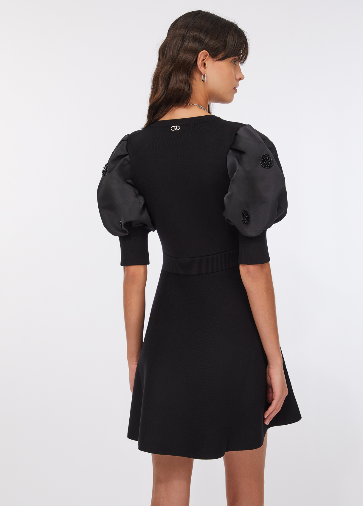 Vestido Preto em Malha Manga Balão - LIU JO  3