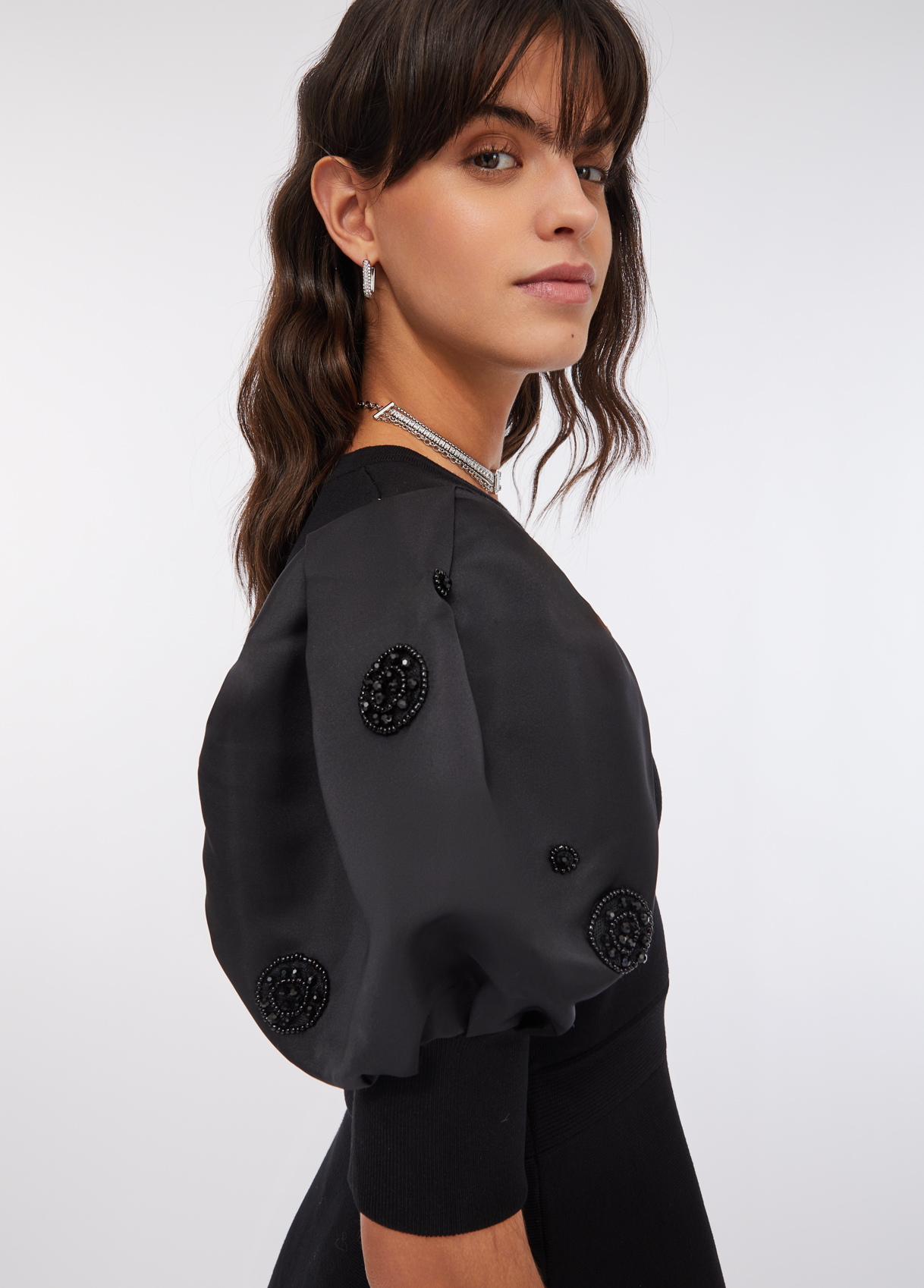 Vestido Preto em Malha Manga Balão - LIU JO  4