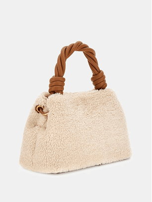 Mala de Mão com Pelo SHAIDA Creme - Guess 