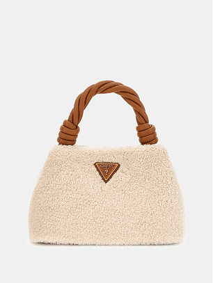 Mala de Mão com Pelo SHAIDA Creme - Guess 