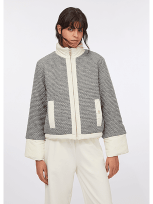 Casaco Reversível em Cinza e Branco - LIU JO 